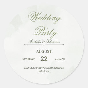 Elegant Wedding Favour Sticker