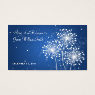 Elegant Wedding Favour Tag Summer Sparkle Sapphire
