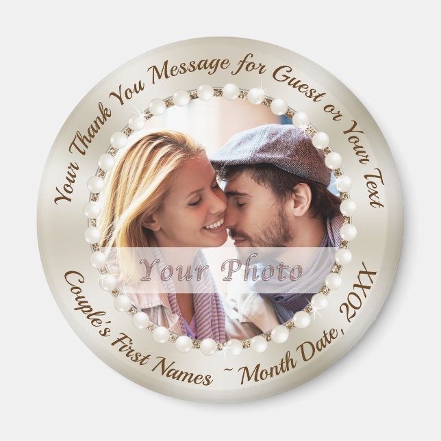 Elegant Wedding Favours Wholesale. BULK Discounts Magnet (Front)