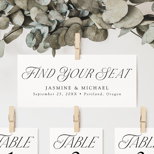 Elegant Wedding Find Your Seat Header Card (Creator Uploaded)