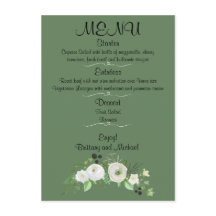 Elegant Wedding Flat Menu