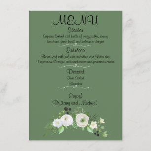 Elegant Wedding Flat Menu