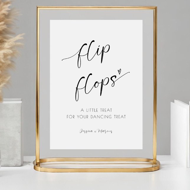 Elegant Wedding Flip Flop Dancing Feet  Pedestal Sign (Creator Uploaded)