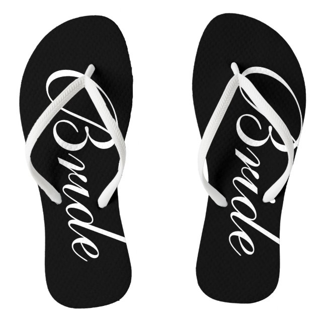 Elegant wedding flip flops for bride and groom (Footbed)