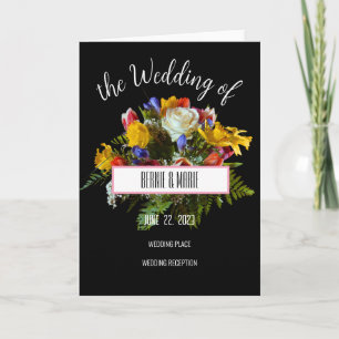 Elegant Wedding Floral Flowers Invitation