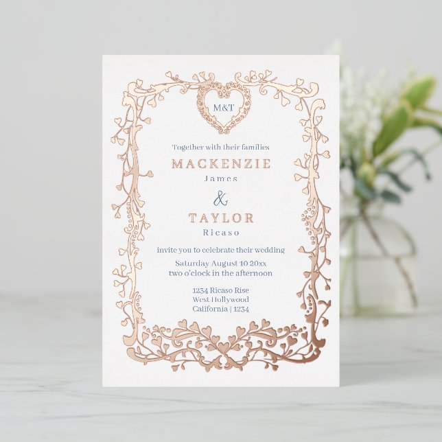 Elegant Wedding French Frame Heart  (Standing Front)