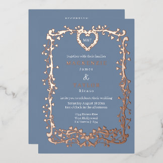 Elegant Wedding French Frame Heart QR Code