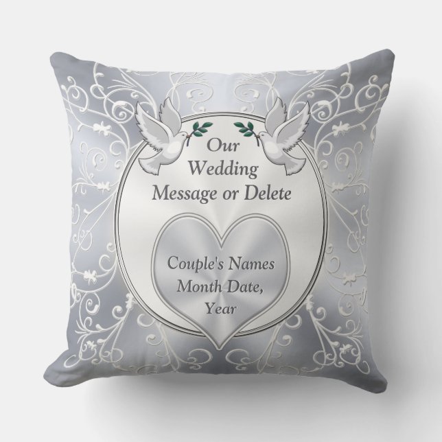 Elegant Wedding Gifts for Bride and Groom Cushion (Front)