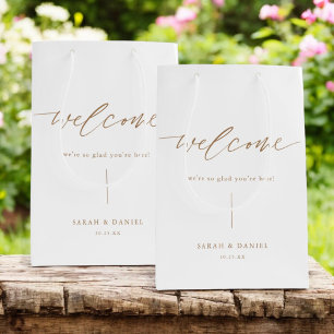 Elegant Wedding Gold Gift Bags