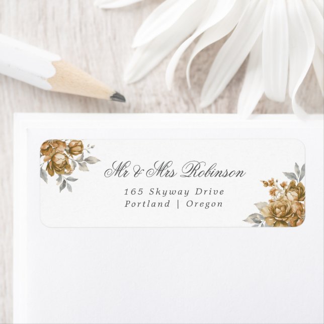 Elegant Wedding Gold Rustic Floral  (Insitu)