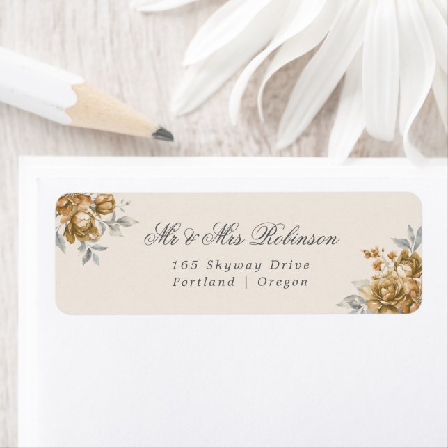 Elegant Wedding Gold Rustic Floral  (Insitu)