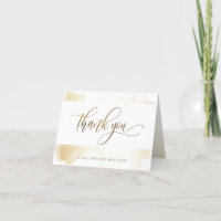 Elegant Wedding Golden Yellow Brush Strokes