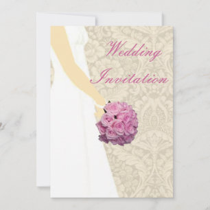 Elegant Wedding Gown Wedding Invitation