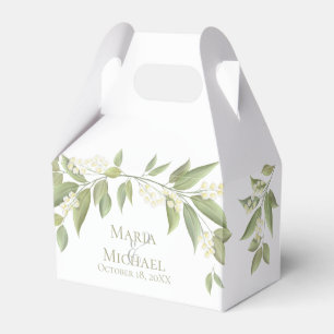 Elegant Wedding Greenery Floral Foliage Favour Box