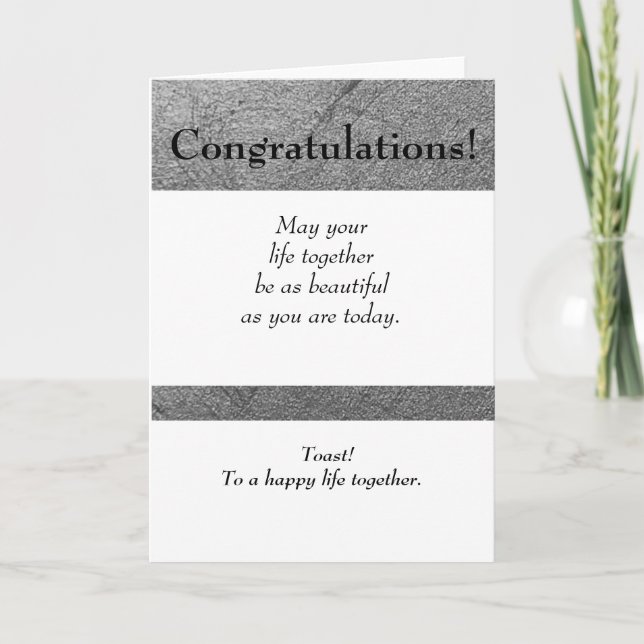 ELEGANT WEDDING GREETING CARD  (Front)