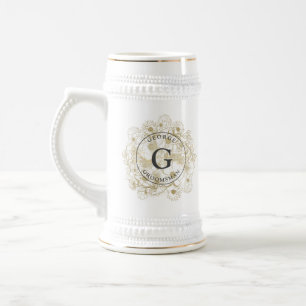 Elegant Wedding Groomsmen Beer Stein