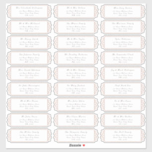 Elegant Wedding Guest Address Labels