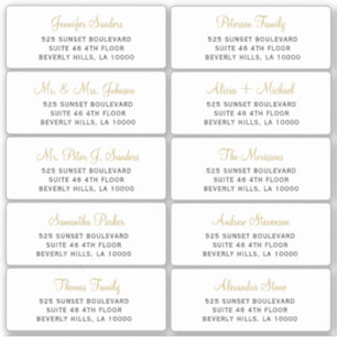 Elegant wedding guest address labels