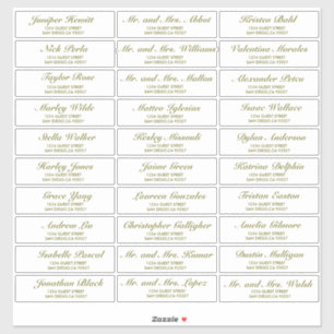 Elegant Wedding Guest Address Labels