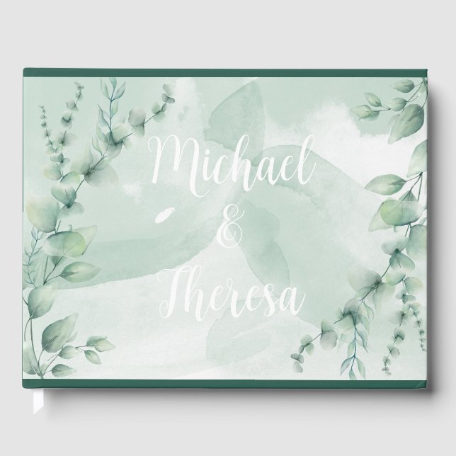 Elegant Wedding Guest Book (Front)