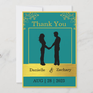 Elegant Wedding Guest Photo Thank You Card
