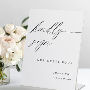 Elegant Wedding Guestbook Sign Modern Calligraphy