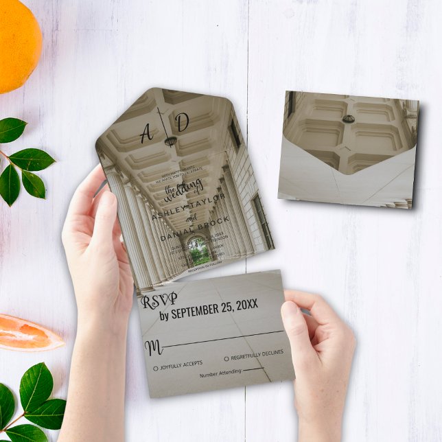 Elegant wedding hall reception Wedding All In One  All In One Invitation (Creator Uploaded)