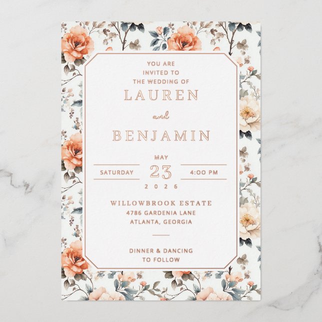 Elegant Wedding Invitation (Front)