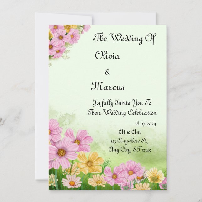 Elegant Wedding Invitation (Front)