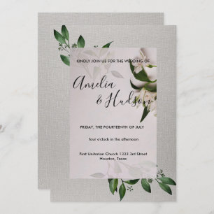 Elegant wedding invitation