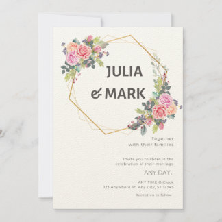 Elegant wedding invitation