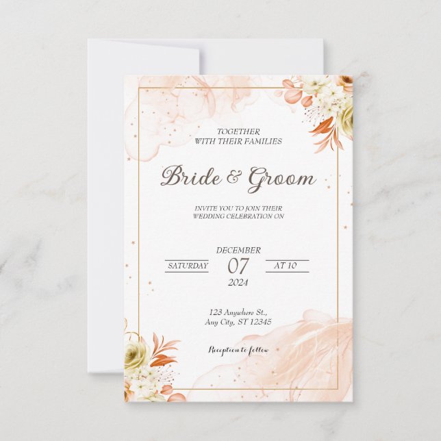 Elegant Wedding Invitation (Front)