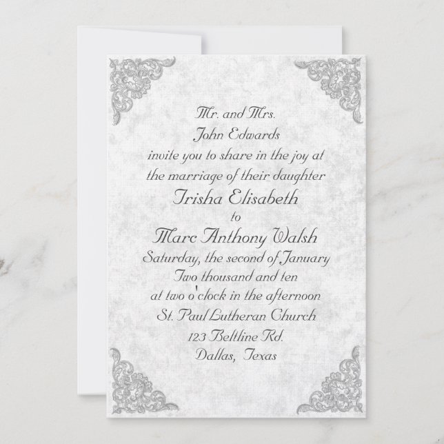 Elegant Wedding Invitation (Front)