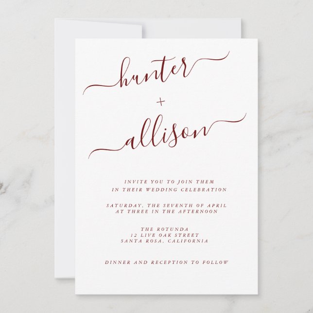 Elegant Wedding Invitation (Front)