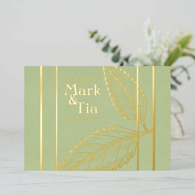 Elegant Wedding Invitation (Standing Front)