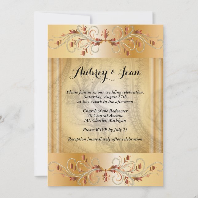 Elegant wedding invitation (Front)