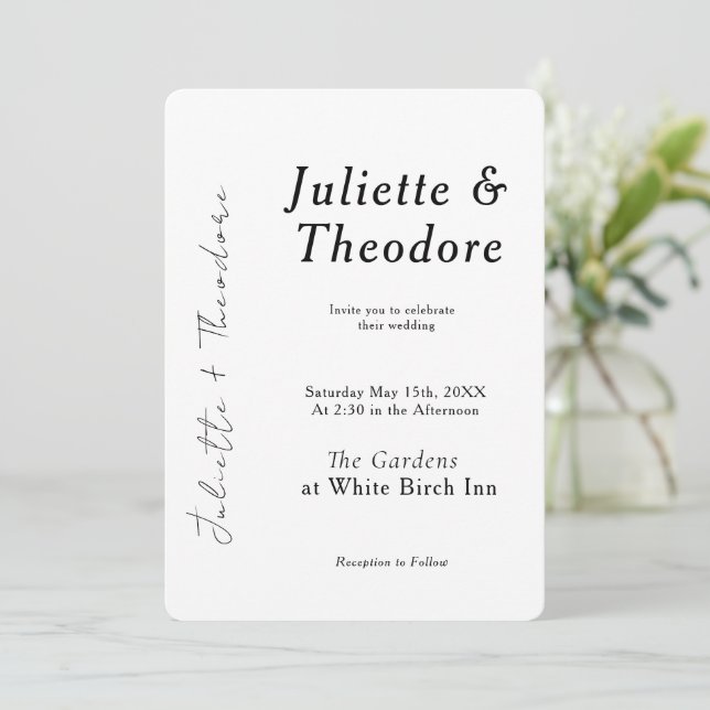 Elegant Wedding Invitation (Standing Front)