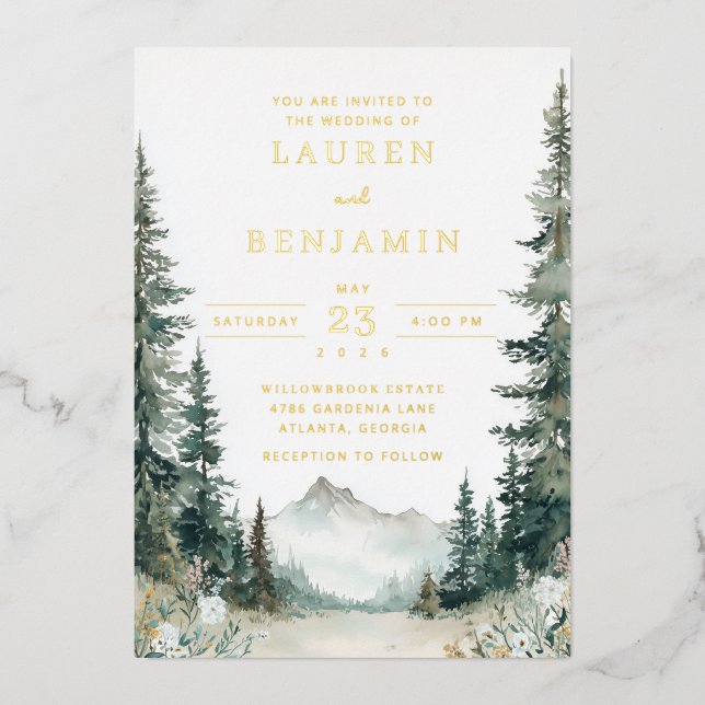 Elegant Wedding Invitation (Front)