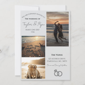 Elegant wedding invitation