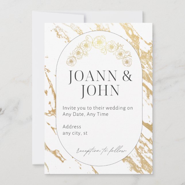 Elegant wedding invitation  (Front)
