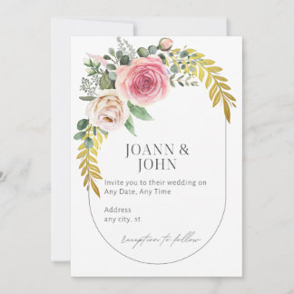 Elegant wedding invitation