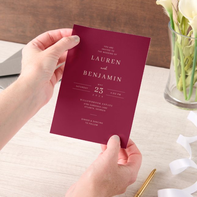 Elegant Wedding Invitation (Handheld)