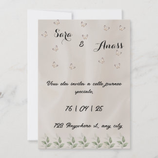 Elegant wedding invitation