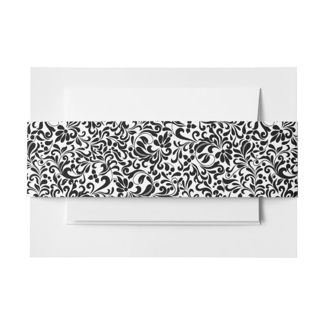 Elegant Wedding Invitation Belly Band (Front Example)