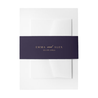 Elegant Wedding Invitation Belly Band