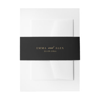 Elegant Wedding Invitation Belly Band
