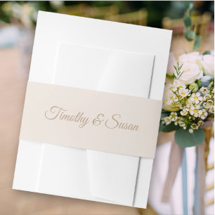 Elegant Wedding Invitation Belly Band