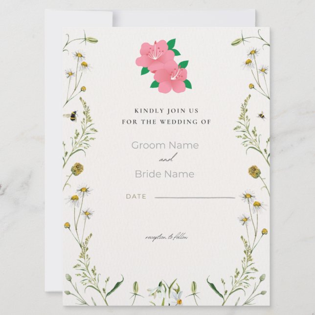 Elegant Wedding Invitation card (Front)