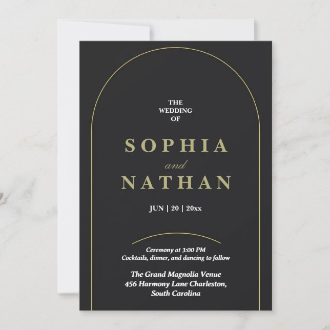 Elegant Wedding Invitation Card (Front)