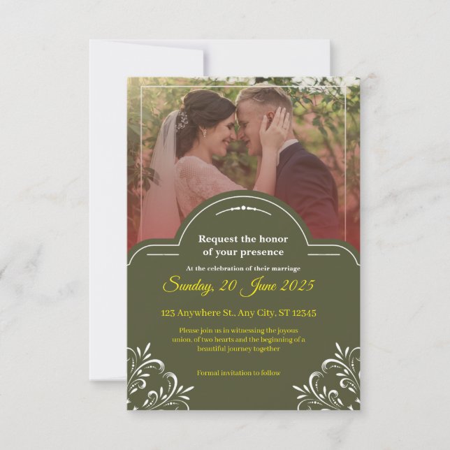 Elegant Wedding Invitation – Classic (Front)